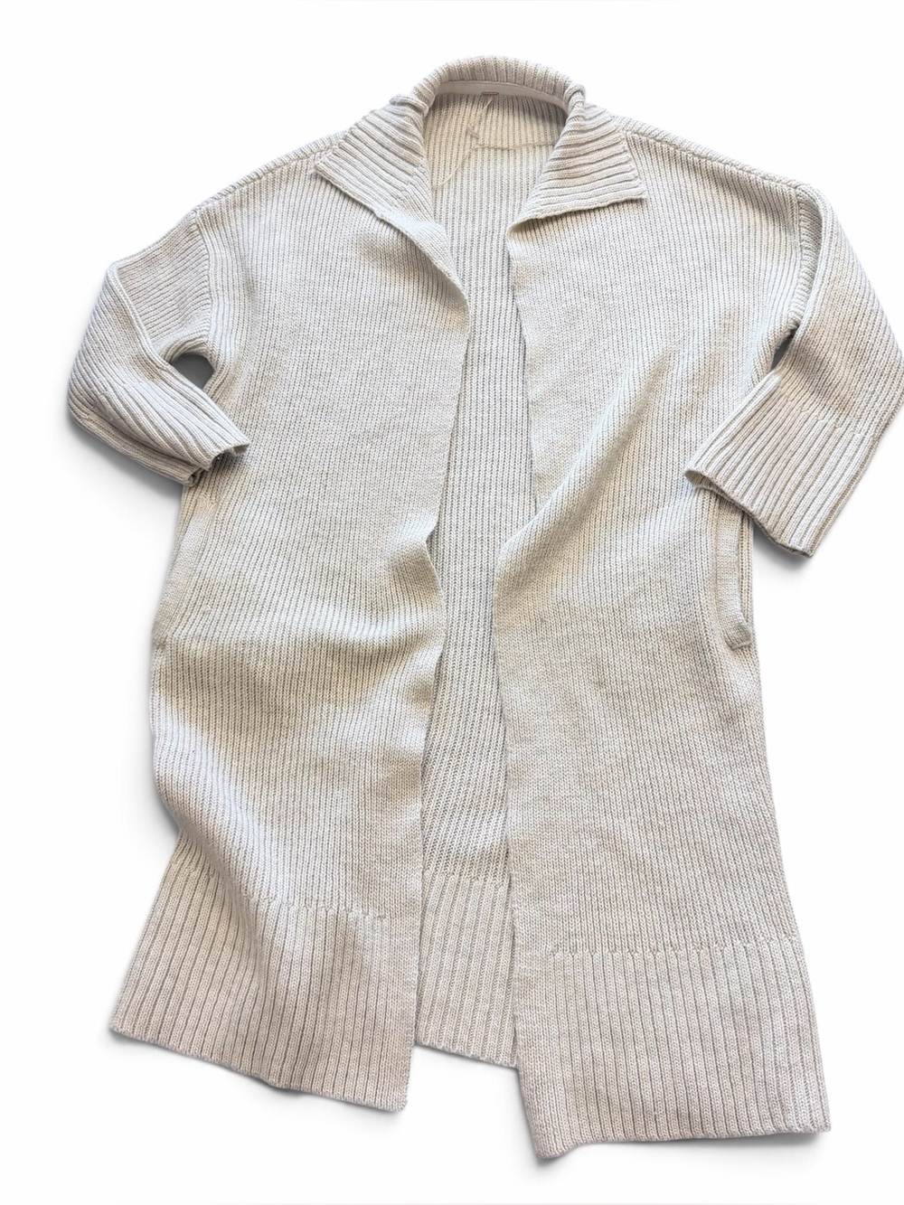 Free People Ottoman Slouchy Longline Cardigan in Oatmeal Size Small - Picture 1 of 11